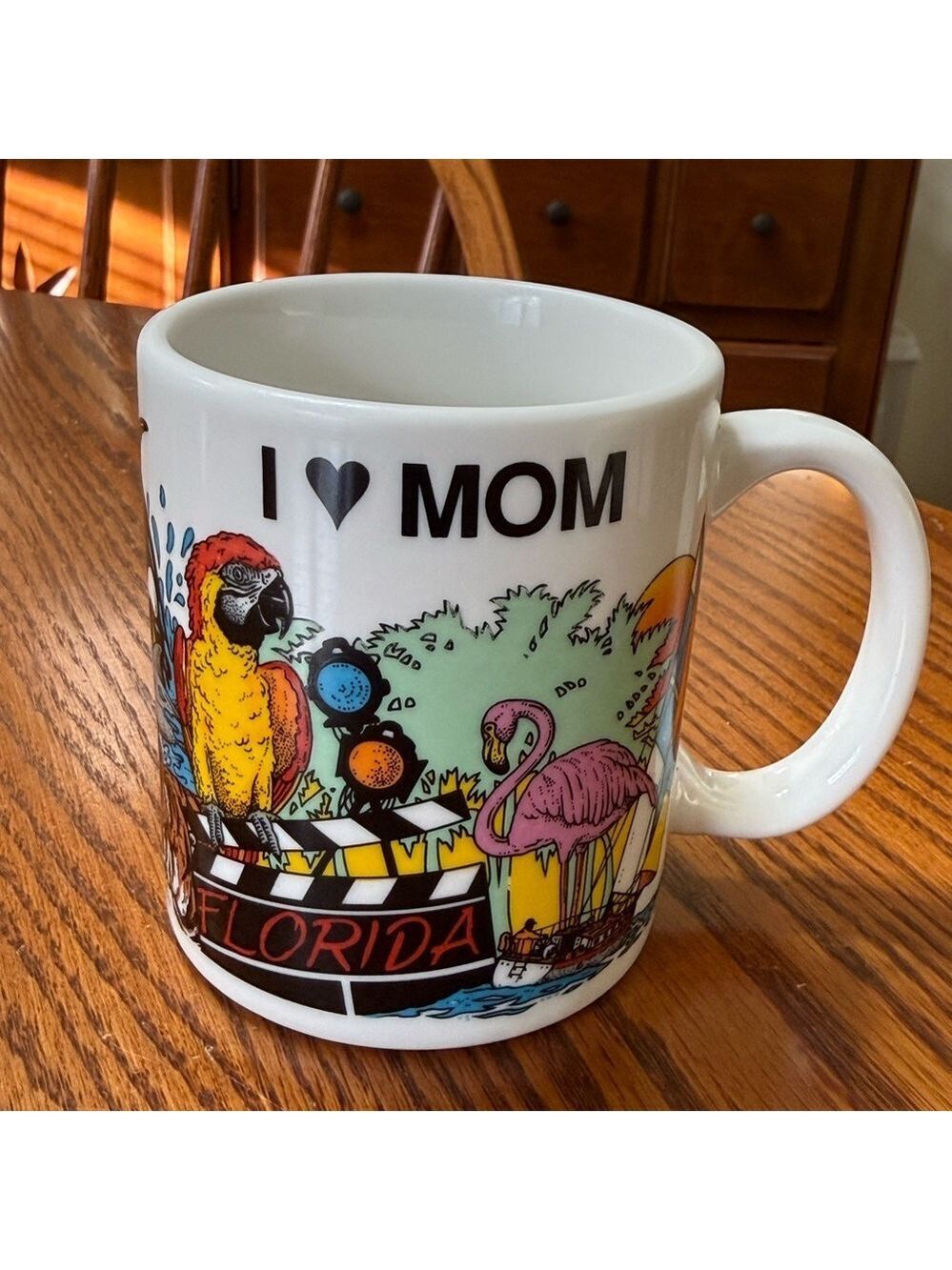 Vintage 1989 Florida Souvenir Mug I Love Mom